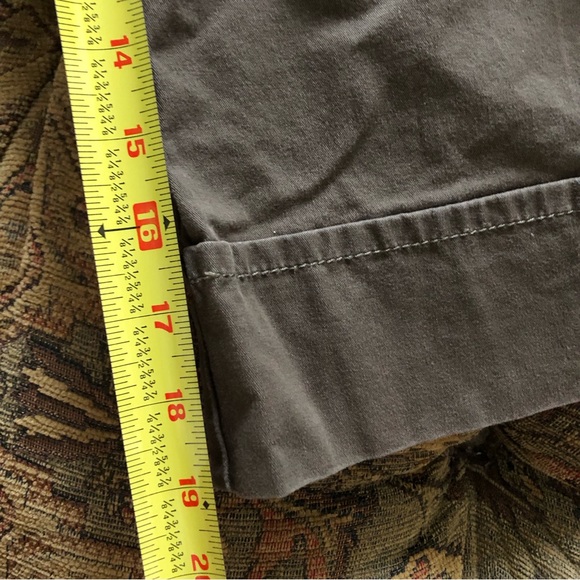 Ann Taylor Loft Gaucho Capri Pants Size 6 Olive Green Pleated Wide-Leg - Picture 8 of 8